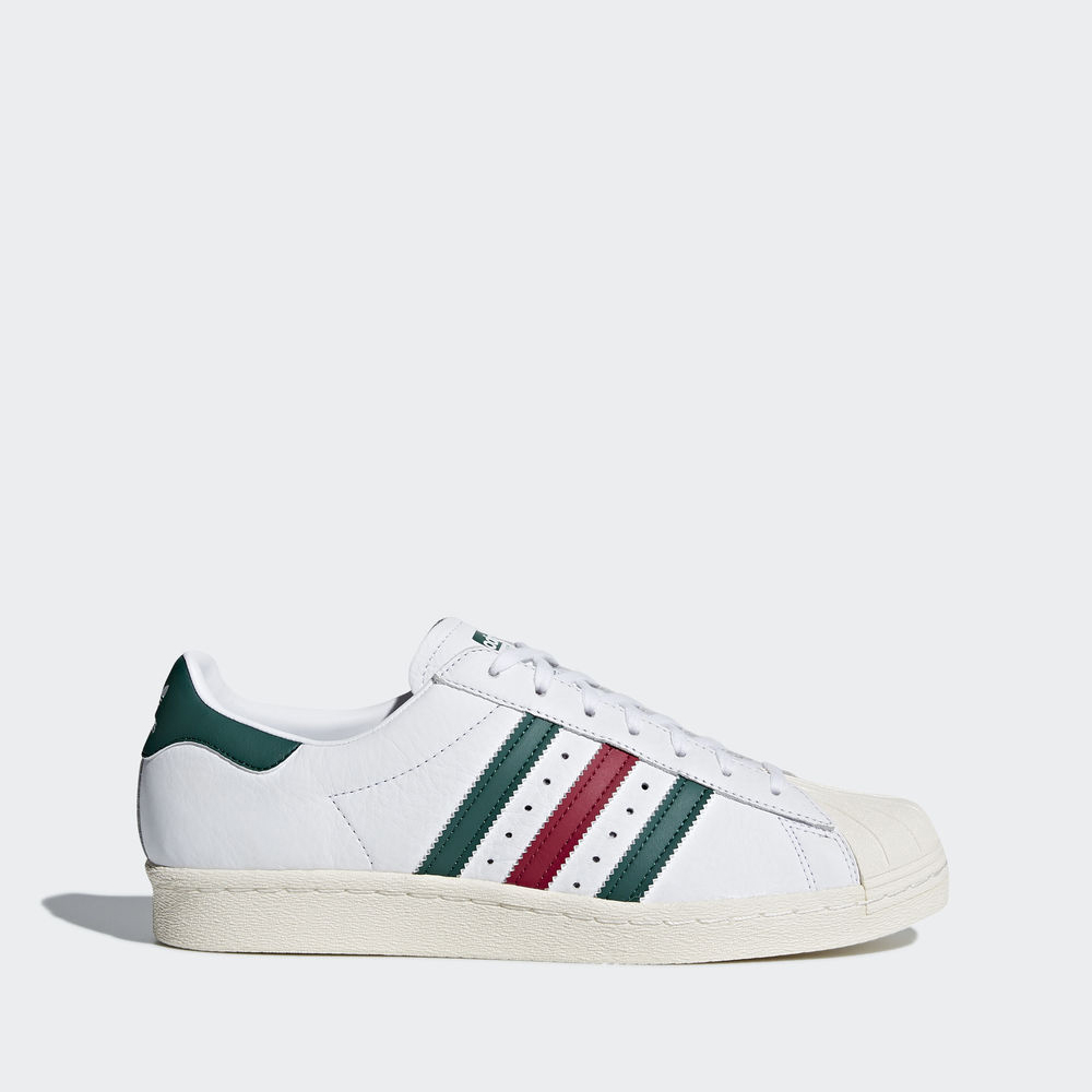 Adidas Superstar 80s - Originals γυναικεια - Ασπρα/Πρασινο,Μέγεθος: EU 36 – 54 2/3 (793MGEHL)